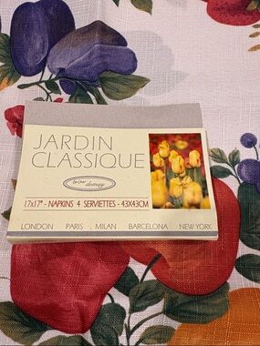 Jardin Classique Floral Napkins By Domay Set of 4 Classic Garden VTG NOS